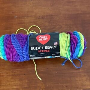 Red Heart Super Saver Stripes Yarn - Multicolor